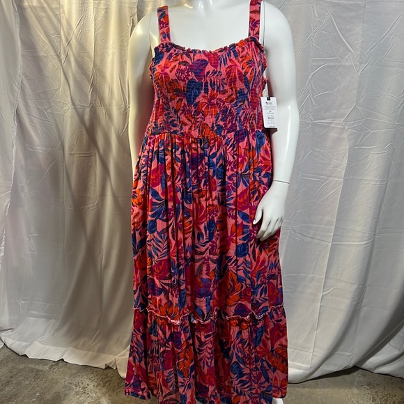 Terra & Sky Women's Plus Smock Maxi Dress - Picture 1 of 7